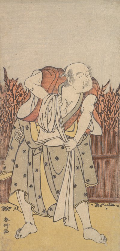 O Segundo Nakamura Sukegoro como um Velho, ca. 1788. de Katsukawa Shunko