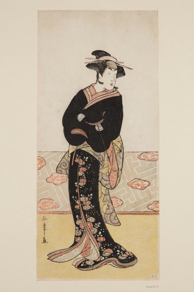 Actor Segawa Kikunojo III como Ohan (impressão em bloco de madeira a cores) de Katsukawa Shunsho