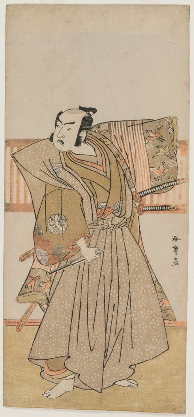 Ichimura Uzaemon IX como Soga no Juro, meados da década de 1770. de Katsukawa Shunsho