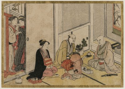 Cena Interior de Katsukawa Shunsho
