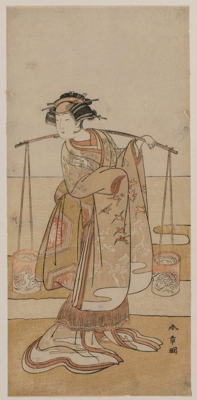 Iwai Hanshiro IV como Murasame ou Matsukaze, meados da década de 1770. de Katsukawa Shunsho