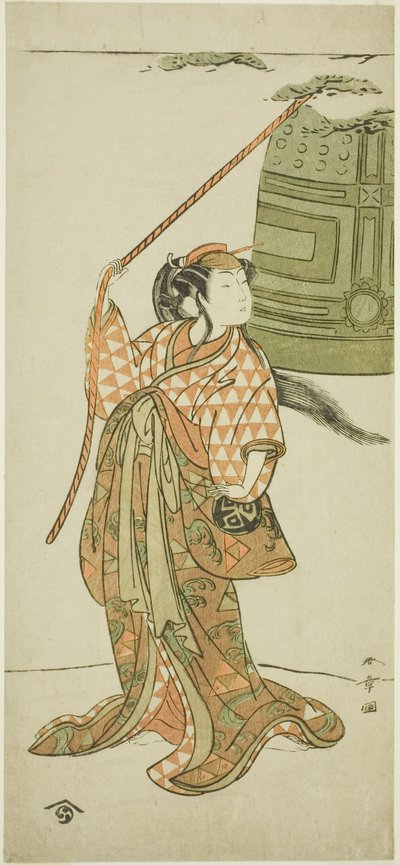 Tea Ac and r Arashi Nichinanji Idan Shing ”Musume Do George” (Te Maida em Dosho MP) de Katsukawa Shunsho
