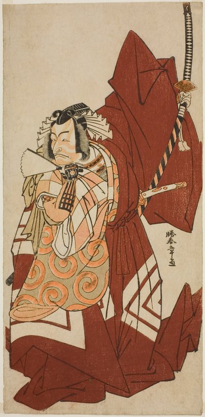 O ator Ichikawa Danjuro V como Hannya no Goro na peça Sugata no Hana Yuki no Kuronushi, apresentada no Teatro Nakamura no décimo primeiro mês, 1776 de Katsukawa Shunsho