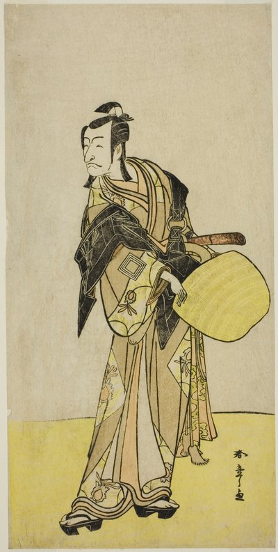 O ator Ichikawa Danjuro V como Kakogawa Honzo, da peça "Kanadehon Chushin Nagori no Kura", apresentada no Teatro Nakamura no nono mês de 1780 de Katsukawa Shunsho