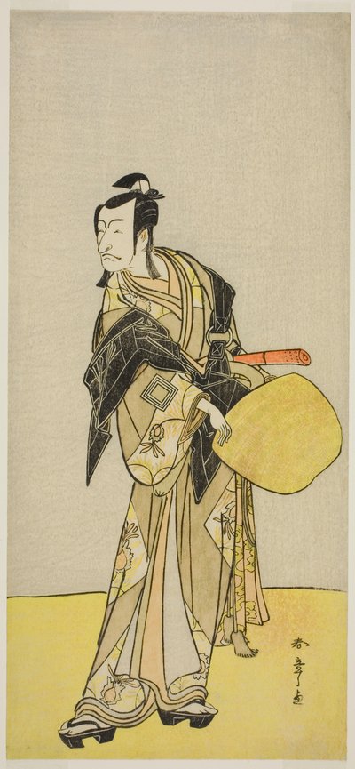 O ator Ichikawa Danjuro V como Kakogawa Honzo, da peça "Kanadehon Chushin Nagori no Kura", apresentada no Teatro Nakamura no nono mês de 1780 de Katsukawa Shunsho