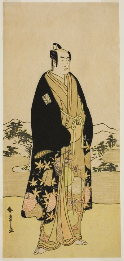 O ator Ichikawa Monnosuke II em um papel não identificado de Katsukawa Shunsho