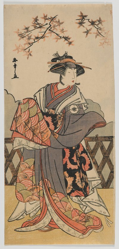 O Actor Iwai Hanshiro IV, período Edo, final da década de 1780 (impressão a cores de bloco de madeira) de Katsukawa Shunsho