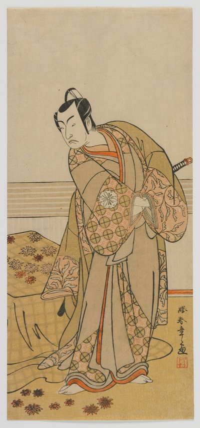 O Actor Matsumoto Koshiro IV, período Edo, final da década de 1770 (impressão a cores de bloco de madeira) de Katsukawa Shunsho