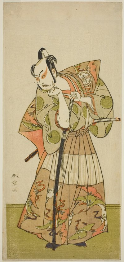 O ator Nakamura Juzo II em um papel não identificado de Katsukawa Shunsho