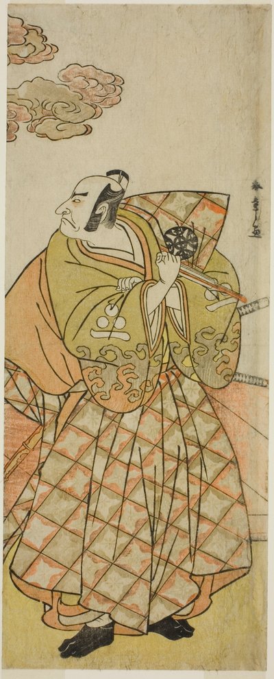 O ator Nakamura Nakazo I como Watanabe no Tsuna na peça Shitenno Tonoi no Kisewata, realizada no Teatro Nakamura no décimo primeiro mês, 1781 de Katsukawa Shunsho