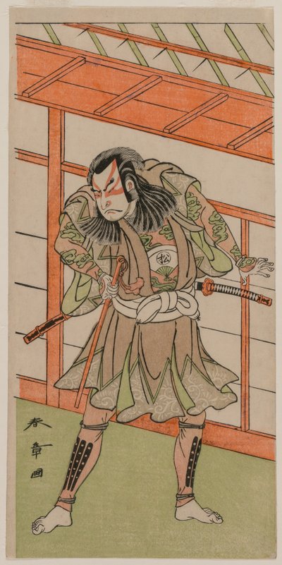O ator Onoe Matsusuke. de Katsukawa Shunsho
