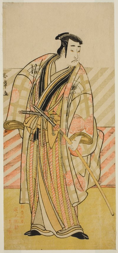O ator Onoe Matsuuke I em um papel não identificado de Katsukawa Shunsho