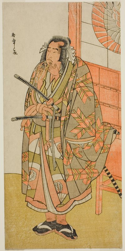 O ator Onoe Matsuuke I em um papel não identificado de Katsukawa Shunsho
