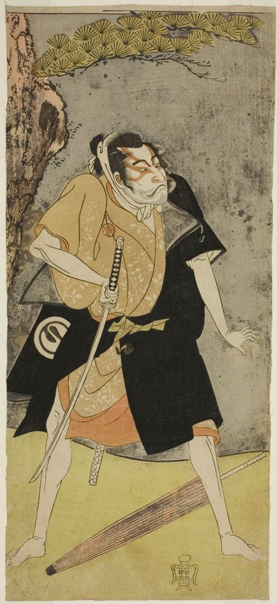O ator Sawamura Sojuro II como um fora da lei de Katsukawa Shunsho