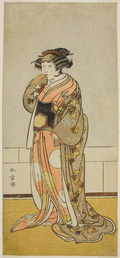 O Ator Yamashita Kinsaku II como Lady Kikusui (Kikusui Gozen) (?) na Peça Kaeribana Eiyu Taiheiki (?), Apresentada no Teatro Nakamura (?) no Décimo Primeiro Mês, 1779 (?) de Katsukawa Shunsho