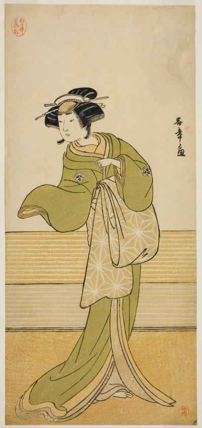O ator Yamashita Mangiku I em um papel não identificado de Katsukawa Shunsho