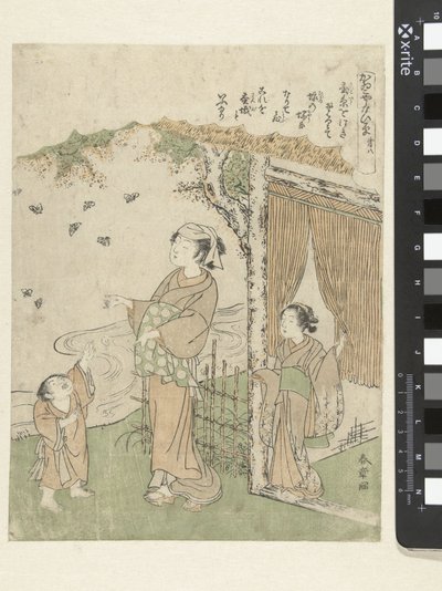 Borboletas Voadoras de Katsukawa Shunsho
