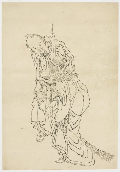 Jo e Uba; Tema de Takasago, ca. 1815-1849 (tinta no papel) de Katsushika (school of) Hokusai