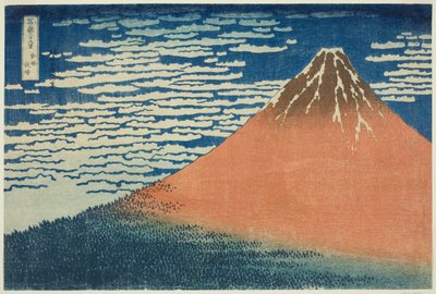 Uma brisa suave em um belo dia (Gaifu kaisei), da série "Trinta e seis vistas do Monte Fuji (Fugaku sanjurokkei)" de Katsushika Hokusai