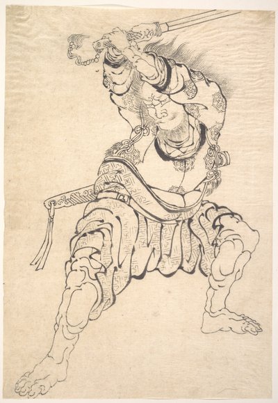Um Guerreiro de Katsushika Hokusai