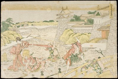 Ato III da peça Kanadehon Chūshingura, «Um Manual de Kana para o Tesouro dos Vasalos Leais» de Katsushika Hokusai