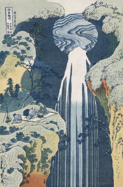 Cachoeira Amida na Rodovia Kiso, da série "Uma viagem às cachoeiras de todas as províncias" de Katsushika Hokusai