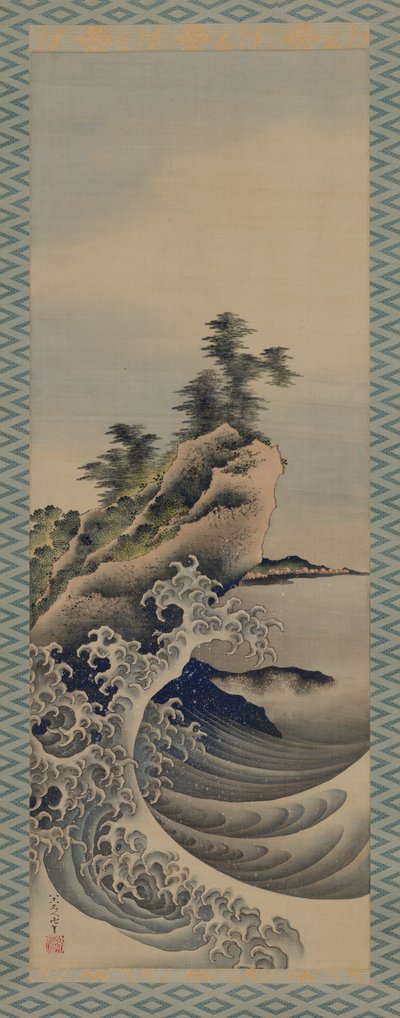 Quebrando Ondas, período Edo, 1847. de Katsushika Hokusai