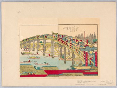 Ponte em Yedo de Katsushika Hokusai