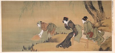 Refrescar-se numa noite de verão de Katsushika Hokusai