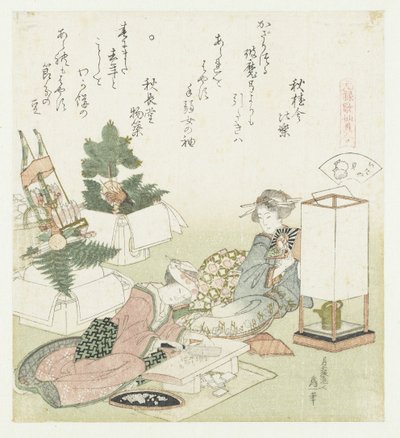 concha do telhado Itayagai (título no objeto) Uma comparação de poemas e conchas de Genroku (título da série) Genroku kasen kaiawase (título da série no objeto) de Katsushika Hokusai