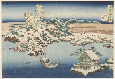 O rio Sumida na neve
Sumida (título sobre o objecto)
Neve, lua e flores (título da série)
Setsugekka (título da série sobre o objecto) de Katsushika Hokusai