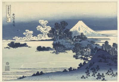 Praia Shichiri-ga-hama, na província de Sagami de Katsushika Hokusai