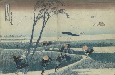 Ejiri, na província de Suruga, da série Trinta e Seis Vistas do Monte Fuji, c. 1830 de Katsushika Hokusai