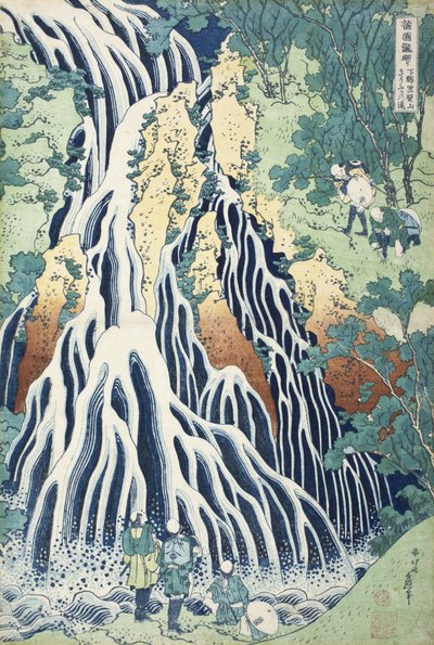 Cascatas de Kirifuri no Monte Kurokami, província de Shimotsuke de Katsushika Hokusai
