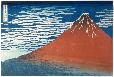 «Vento Suave, Céu Limpo», da série «Trinta e seis vistas do Monte Fuji» de Katsushika Hokusai