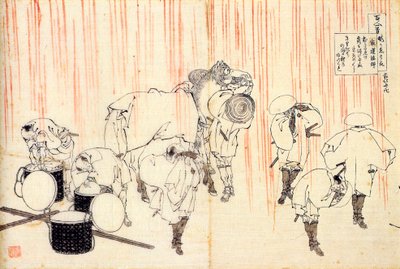 Da série Cem Poemas de Cem Poetas: Fujiwara no Sadanaga, c1830. de Katsushika Hokusai