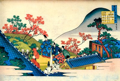 Da série Cem Poemas de Cem Poetas: Fujiwara no Tadahira, c1830. de Katsushika Hokusai