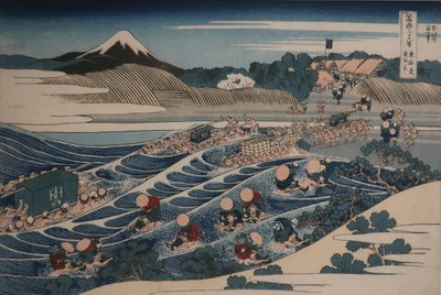 Fuji visto de Kanaya no Tōkaidō de Katsushika Hokusai