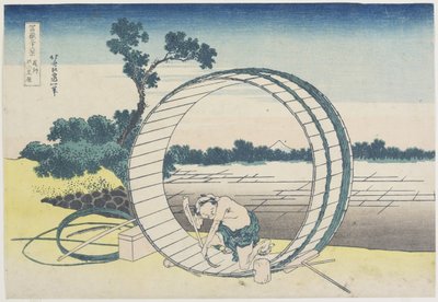 Fujimigahara na província de Owari, 1831-1834 de Katsushika Hokusai