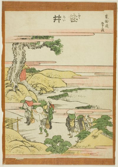 Fukoroi, da série "Cinquenta e três estações do Tokaido (Tokaido gojusan tsugi)" de Katsushika Hokusai