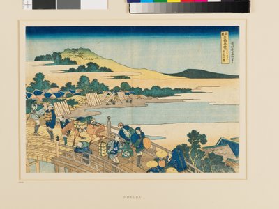 Ponte de Fukui na província de Echizen de Katsushika Hokusai
