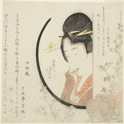Garota na janela de Katsushika Hokusai
