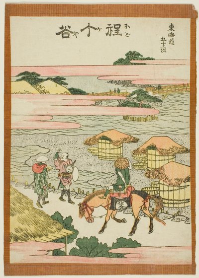 Hodogaya, da série "Cinquenta e três estações do Tokaido (Tokaido gojusan tsugi)" de Katsushika Hokusai