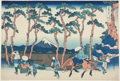 Hodogaya no Tokaido (Tokaido Hodogaya), da série "Trinta e seis vistas do Monte Fuji (Fugaku sanjurokkei)" de Katsushika Hokusai