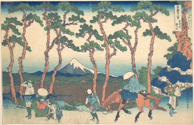 Hodogaya na Tōkaidō (Tōkaidō Hodogaya), da série «Trinta e seis vistas do Monte Fuji» (Fugaku sanjūrokkei) de Katsushika Hokusai