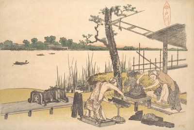 Lado da janela diferente? 1801-4. de Katsushika Hokusai