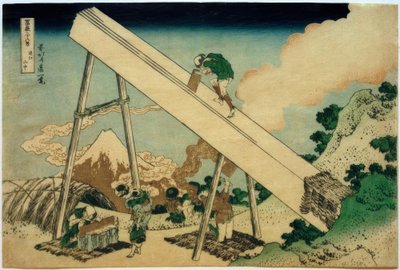 Nas montanhas de Tôtômi de Katsushika Hokusai