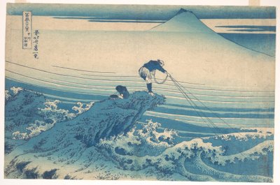 Kajikazawa, na província de Kai (Kōshū Kajikazawa), da série «Trinta e seis vistas do Monte Fuji» (Fugaku sanjūrokkei) de Katsushika Hokusai