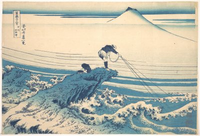 Kajikazawa, na província de Kai (Kōshū Kajikazawa), da série «Trinta e seis vistas do Monte Fuji» (Fugaku sanjūrokkei) de Katsushika Hokusai