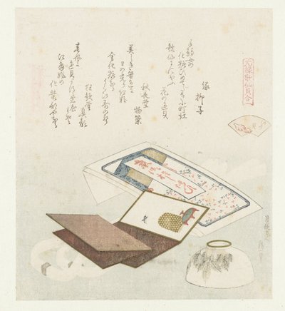 Concha colorida
Irogai (título sobre o objecto)
Uma comparação de poemas e conchas de Genroku (título da série)
Genroku kasen kaiawase (título da série sobre o objecto) de Katsushika Hokusai